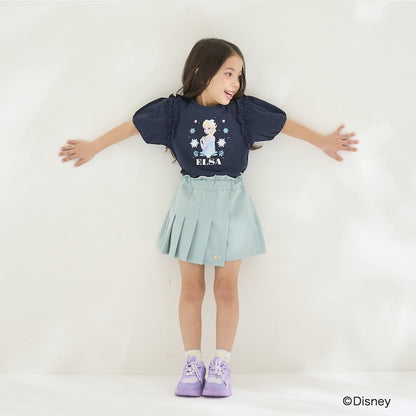 日本童裝 Ly# mine x Disney 防UV 吸水速乾 【棉100％不易變形】Frozen印花上衣 100-140cm 女童款 夏季 TOPS