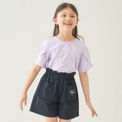 日本童裝 Ly# mine  防UV 防污系列 接觸冷感 【綿100％不易變形】刺繡字母上衣 90-150cm 女童款 夏季 TOPS