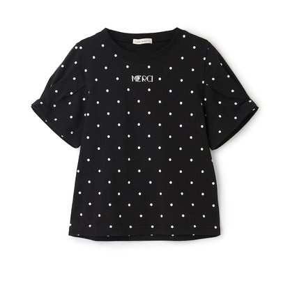 日本童裝 Ly# mine  防UV 防污系列 接觸冷感 【綿100％不易變形】刺繡字母上衣 90-150cm 女童款 夏季 TOPS
