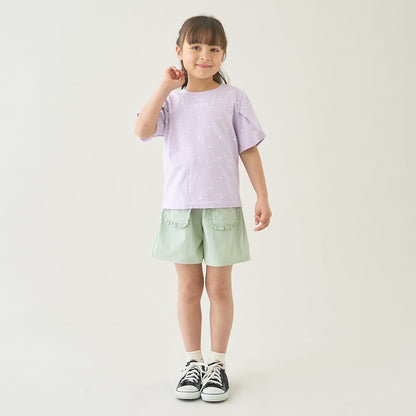 日本童裝 Ly# mine  防UV 防污系列 接觸冷感 【綿100％不易變形】刺繡字母上衣 90-150cm 女童款 夏季 TOPS