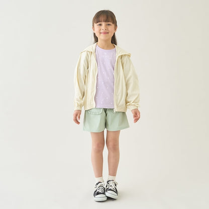 日本童裝 Ly# mine  防UV 防污系列 接觸冷感 【綿100％不易變形】刺繡字母上衣 90-150cm 女童款 夏季 TOPS