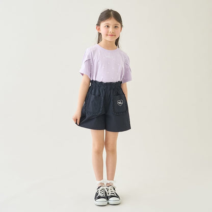 日本童裝 Ly# mine  防UV 防污系列 接觸冷感 【綿100％不易變形】刺繡字母上衣 90-150cm 女童款 夏季 TOPS