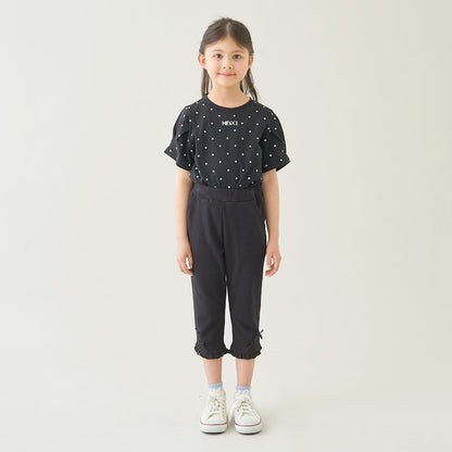 日本童裝 Ly# mine  防UV 防污系列 接觸冷感 【綿100％不易變形】刺繡字母上衣 90-150cm 女童款 夏季 TOPS