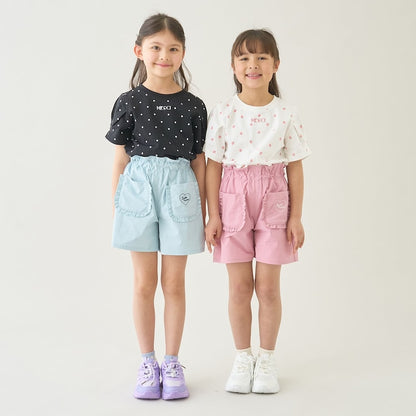 日本童裝 Ly# mine  防UV 防污系列 接觸冷感 【綿100％不易變形】刺繡字母上衣 90-150cm 女童款 夏季 TOPS
