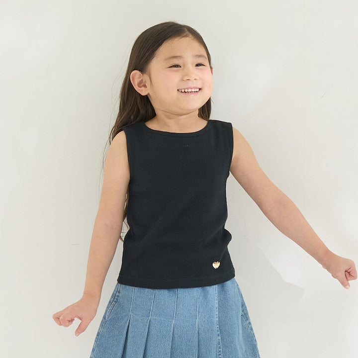 日本童裝 Ly# mine 2Way 前後兩著 刺繡蝴蝶結背心 100-150cm 女童款 夏季 TOPS