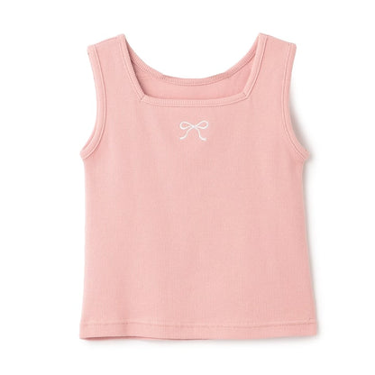 日本童裝 Ly# mine 2Way 前後兩著 刺繡蝴蝶結背心 100-150cm 女童款 夏季 TOPS