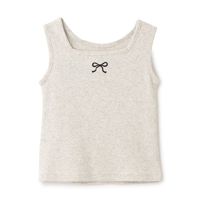 日本童裝 Ly# mine 2Way 前後兩著 刺繡蝴蝶結背心 100-150cm 女童款 夏季 TOPS