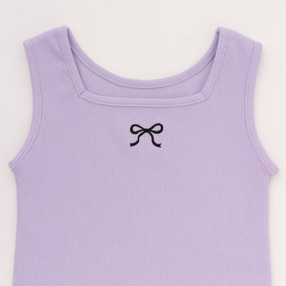 日本童裝 Ly# mine 2Way 前後兩著 刺繡蝴蝶結背心 100-150cm 女童款 夏季 TOPS