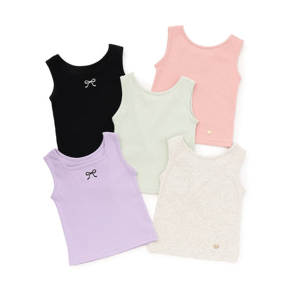 日本童裝 Ly# mine 2Way 前後兩著 刺繡蝴蝶結背心 100-150cm 女童款 夏季 TOPS
