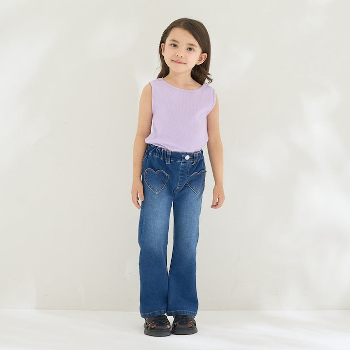日本童裝 Ly# mine 2Way 前後兩著 刺繡蝴蝶結背心 100-150cm 女童款 夏季 TOPS