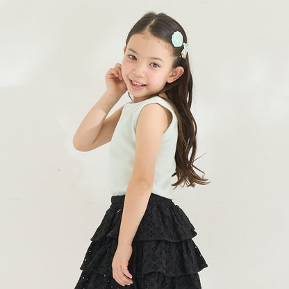 日本童裝 Ly# mine 2Way 前後兩著 刺繡蝴蝶結背心 100-150cm 女童款 夏季 TOPS