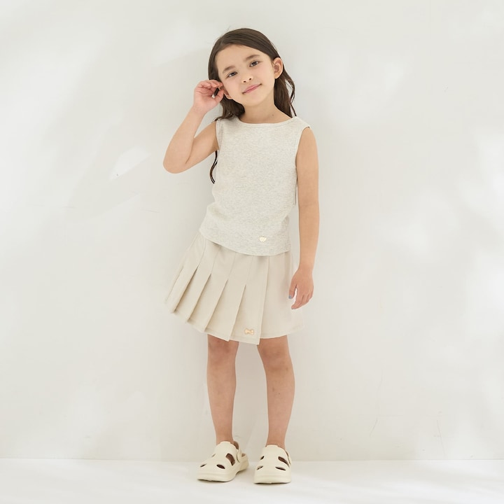 日本童裝 Ly# mine 2Way 前後兩著 刺繡蝴蝶結背心 100-150cm 女童款 夏季 TOPS
