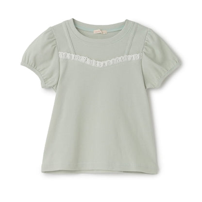 日本童裝 Ly# mine 假吊帶拼接蕾絲上衣 100-150cm 女童款 夏季 TOPS