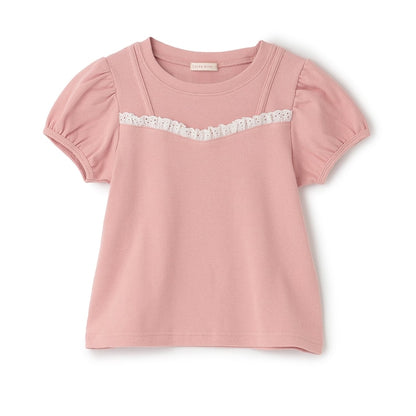 日本童裝 Ly# mine 假吊帶拼接蕾絲上衣 100-150cm 女童款 夏季 TOPS