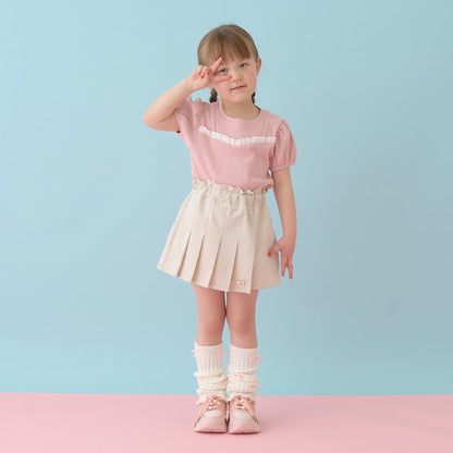 日本童裝 Ly# mine 假吊帶拼接蕾絲上衣 100-150cm 女童款 夏季 TOPS