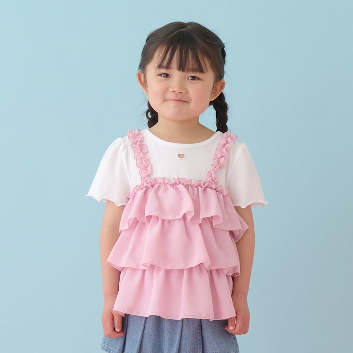 Japanese children's clothing Ly# mine tank top and shorts set 100-150cm girls summer TOPS PANTS 