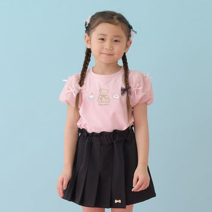 日本童裝 Ly# mine  防UV 接觸冷感 薄紗泡泡袖上衣 100-150cm 女童款 夏季 TOPS