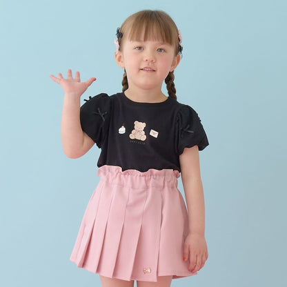 日本童裝 Ly# mine  防UV 接觸冷感 薄紗泡泡袖上衣 100-150cm 女童款 夏季 TOPS