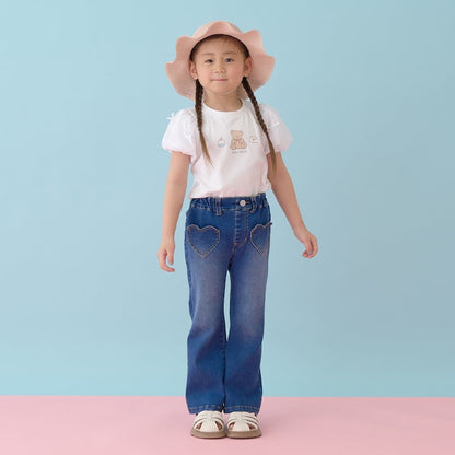 日本童裝 Ly# mine  防UV 接觸冷感 薄紗泡泡袖上衣 100-150cm 女童款 夏季 TOPS