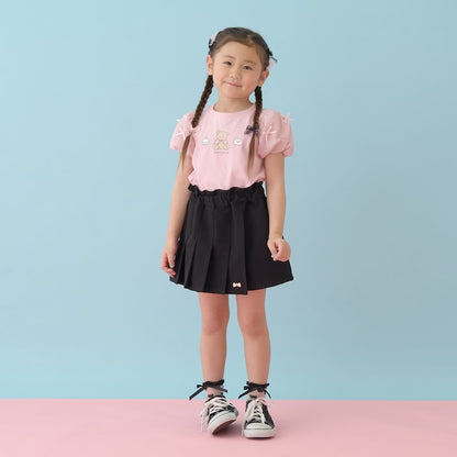 日本童裝 Ly# mine  防UV 接觸冷感 薄紗泡泡袖上衣 100-150cm 女童款 夏季 TOPS