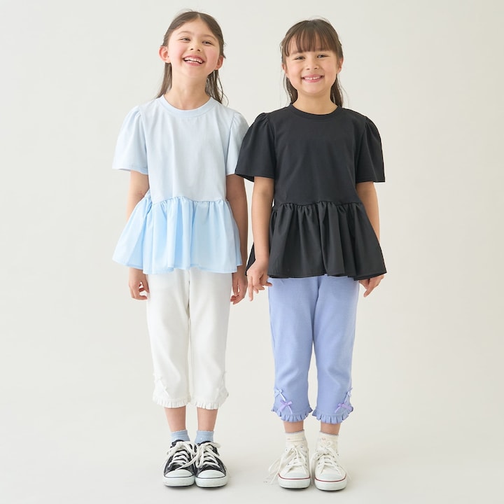 Japanese children's clothing Ly# mine tank top and shorts set 100-150cm girls summer TOPS PANTS 
