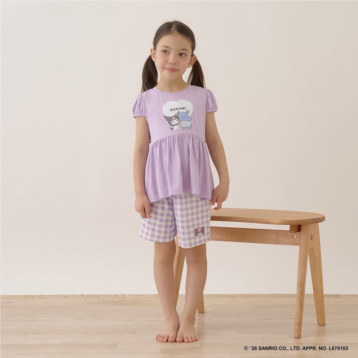 日本童裝 Ly# mine x Sanrio 2Way 前後兩著 接觸冷感 睡衣 100-140cm 女童款 夏季 睡衣系列