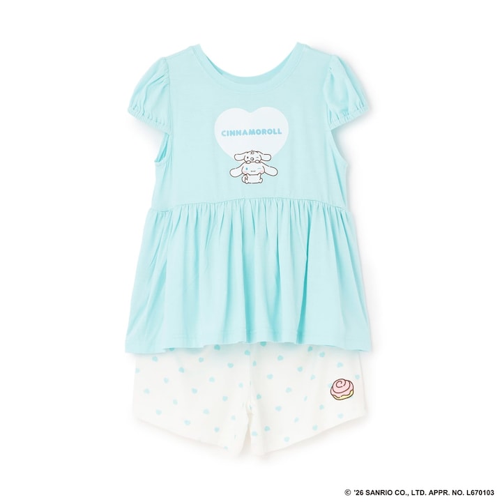 日本童裝 Ly# mine x Sanrio 2Way 前後兩著 接觸冷感 睡衣 100-140cm 女童款 夏季 睡衣系列