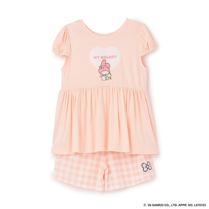 日本童裝 Ly# mine x Sanrio 2Way 前後兩著 接觸冷感 睡衣 100-140cm 女童款 夏季 睡衣系列