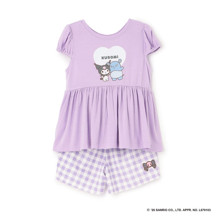 日本童裝 Ly# mine x Sanrio 2Way 前後兩著 接觸冷感 睡衣 100-140cm 女童款 夏季 睡衣系列