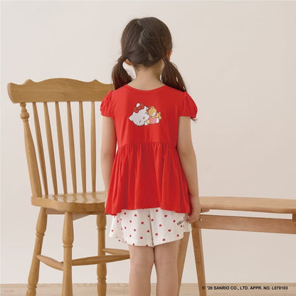 日本童裝 Ly# mine x Sanrio 2Way 前後兩著 接觸冷感 睡衣 100-140cm 女童款 夏季 睡衣系列