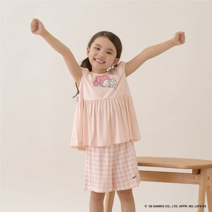 日本童裝 Ly# mine x Sanrio 2Way 前後兩著 接觸冷感 睡衣 100-140cm 女童款 夏季 睡衣系列