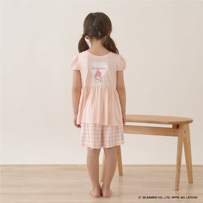 日本童裝 Ly# mine x Sanrio 2Way 前後兩著 接觸冷感 睡衣 100-140cm 女童款 夏季 睡衣系列
