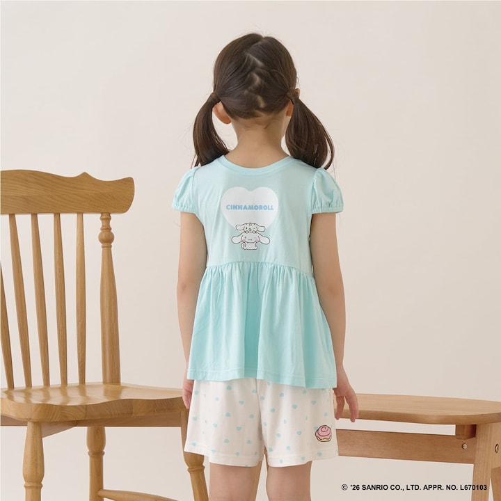 日本童裝 Ly# mine x Sanrio 2Way 前後兩著 接觸冷感 睡衣 100-140cm 女童款 夏季 睡衣系列