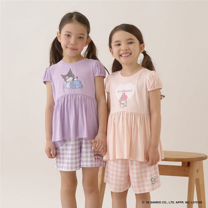 日本童裝 Ly# mine x Sanrio 2Way 前後兩著 接觸冷感 睡衣 100-140cm 女童款 夏季 睡衣系列