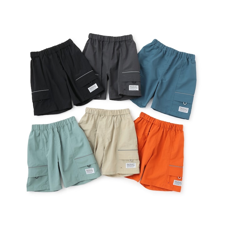 日本童裝 b・R# 防水系列 防污系列 防UV 耐用 運動工裝短褲 100-150cm 男童款 夏季 PANTS