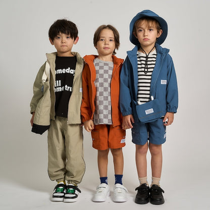 日本童裝 b・R# 防水系列 防污系列 防UV 耐用 運動工裝短褲 100-150cm 男童款 夏季 PANTS