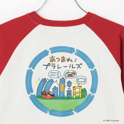 日本童裝 b・R# x 集合吧！PLARAIL玩具車 防污系列 吸水速乾 印花上衣 90-120cm 男童款 夏季 TOPS