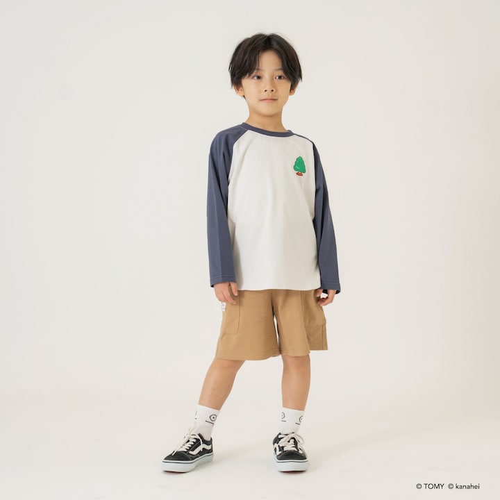 日本童裝 b・R# x 集合吧！PLARAIL玩具車 防污系列 吸水速乾 印花上衣 90-120cm 男童款 夏季 TOPS