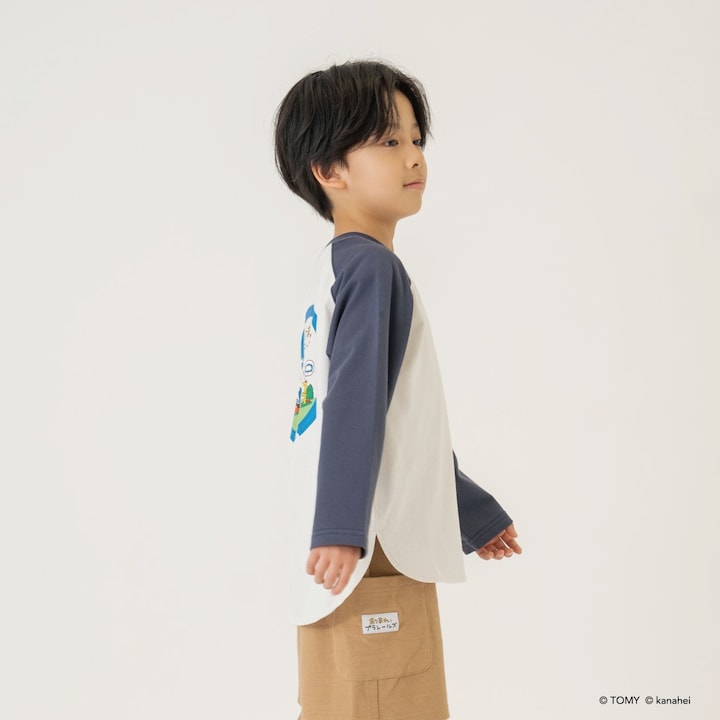 日本童裝 b・R# x 集合吧！PLARAIL玩具車 防污系列 吸水速乾 印花上衣 90-120cm 男童款 夏季 TOPS