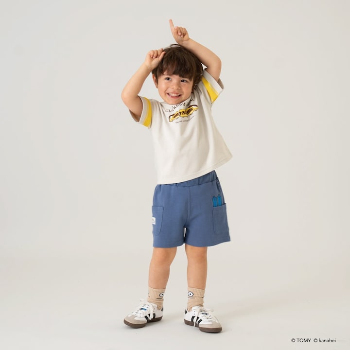 日本童裝 b・R# x 集合吧！PLARAIL玩具車 防污系列 吸水速乾 運動短褲 90-120cm 男童款 夏季 PANTS