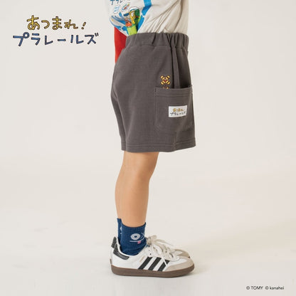 日本童裝 b・R# x 集合吧！PLARAIL玩具車 防污系列 吸水速乾 運動短褲 90-120cm 男童款 夏季 PANTS
