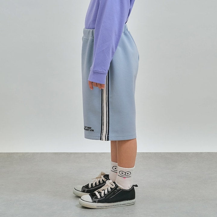 日本童裝 b・R# 側線運動短褲 100-150cm 男童款 夏季 PANTS