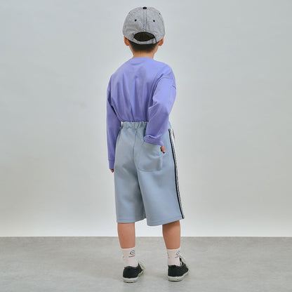 日本童裝 b・R# 側線運動短褲 100-150cm 男童款 夏季 PANTS