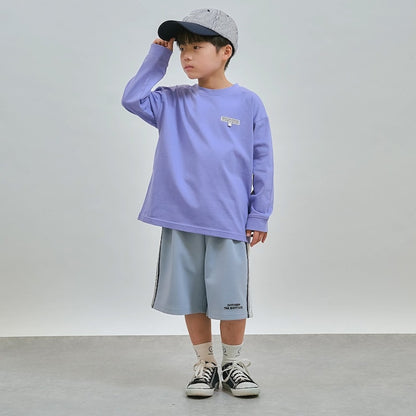 日本童裝 b・R# 側線運動短褲 100-150cm 男童款 夏季 PANTS