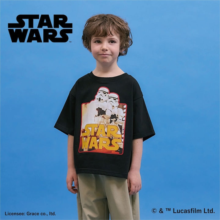 日本童裝 b・R# x STAR WARS 防污系列 吸水速乾【不易變形】印花上衣 110-150cm 男童款 夏季 TOPS