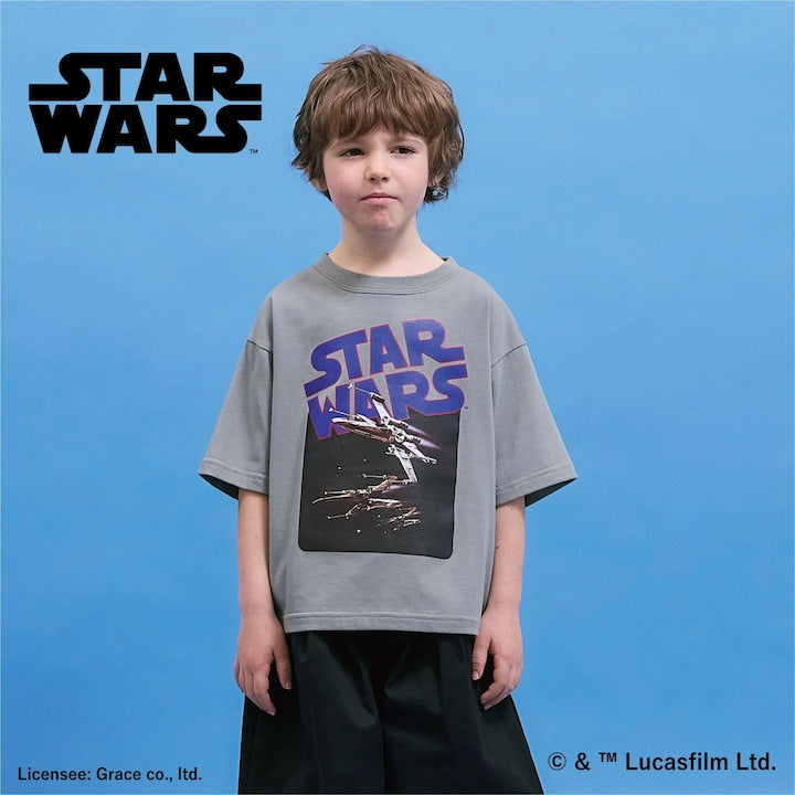 日本童裝 b・R# x STAR WARS 防污系列 吸水速乾【不易變形】印花上衣 110-150cm 男童款 夏季 TOPS
