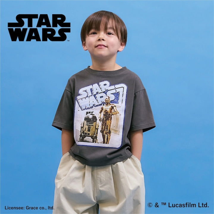 日本童裝 b・R# x STAR WARS 防污系列 吸水速乾【不易變形】印花上衣 110-150cm 男童款 夏季 TOPS