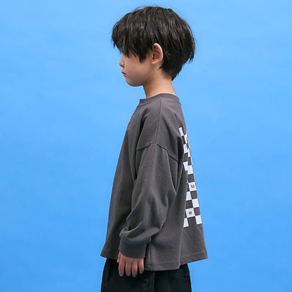 日本童裝 b・R# 防污系列 吸水速乾【不易變形】2Way 前後兩著 格子印花上衣 110-150cm 男童款 夏季 TOPS