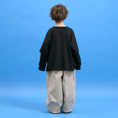 日本童裝 b・R# 防污系列 吸水速乾【不易變形】假兩件上衣 110-150cm 男童款 夏季 TOPS