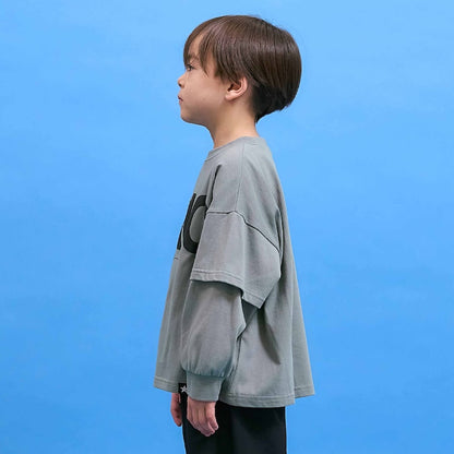 日本童裝 b・R# 防污系列 吸水速乾【不易變形】假兩件上衣 110-150cm 男童款 夏季 TOPS